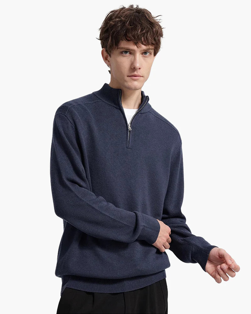 Cashmere Blend Zip-Up