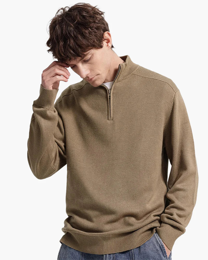 Cashmere Blend Zip-Up